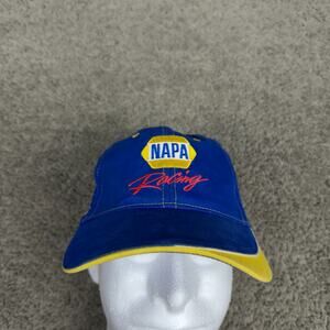 Napa Racing Hat Mens One Size Blue Yellow Strapback Martin Truex Jr #56 Car Cap